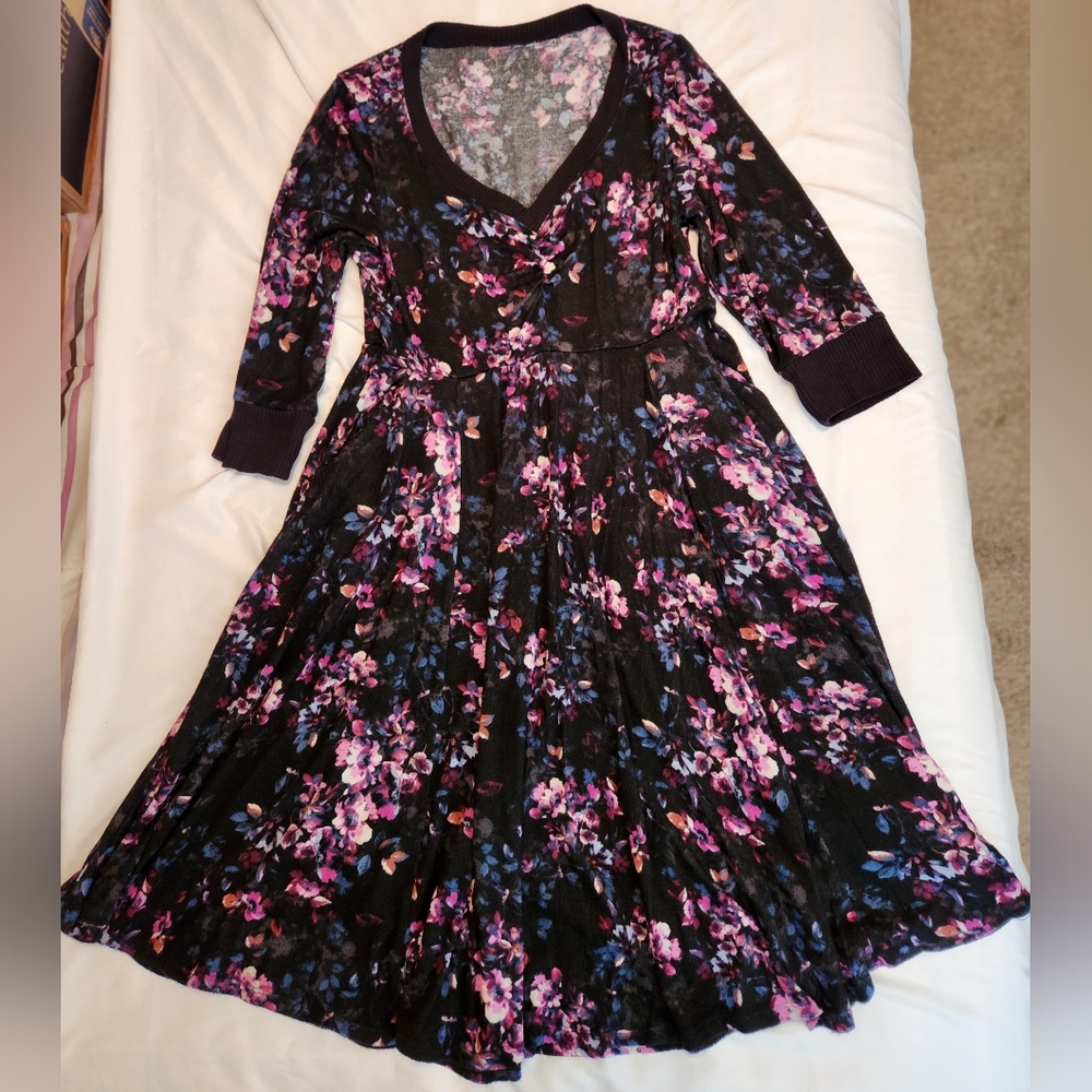 Torrid Mini Supersoft Push V-Neck Skater Dress